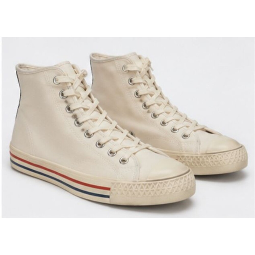 Hood 1967 Rocket High Cut Sneakers Vintage Natural Canvas Unisex Men’s - Picture 2 of 6